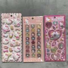 キティー　マシュマロシール　おはじきふうシール　キラキラジュエルシール　サンリオ
