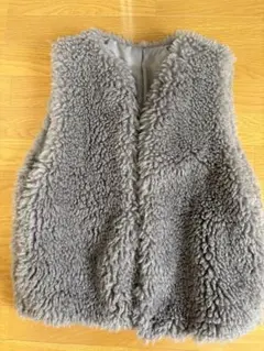 SPRAYPREMIUM グレー ファー ベスト サイズF