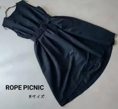 ROPE PICNIC ブラックノースリーブワンピース M 38
