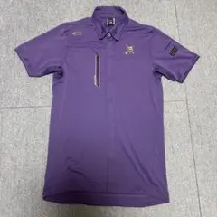 オークリー ゴルフ　シャツ　半袖　ゴルフウェア　紫　Mサイズ