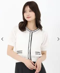 【美品】MISCHMASCH ホワイト 清楚 カーディガンのサムネイル