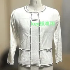 key様専用 ホワイトカーディガン・半袖ニット アンサンブル