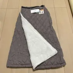 裏ボアキルトロング巻きスカート 2way