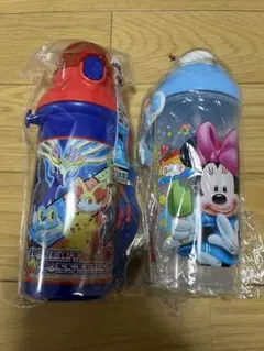 【美品】水筒２個セット　ポケモン＆ミッキーマウス・ミニーマウス