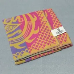 ヴィヴィアンウエストウッド ガーゼハンカチ 大判 イエロー チェック 爬虫類