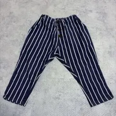 ストライプ柄パンツ バレルレッグ パンツ ボトムス バルーン 120cmのサムネイル