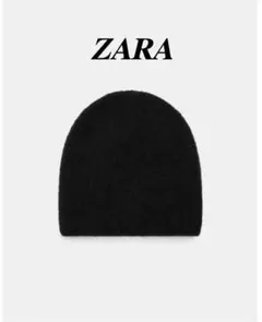 【新品】ZARA リブニットビーニー ブラックのサムネイル