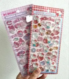 国内正規品✨ボンボンドロップシール　サンリオ　第二弾　キティ　赤　マイメロ