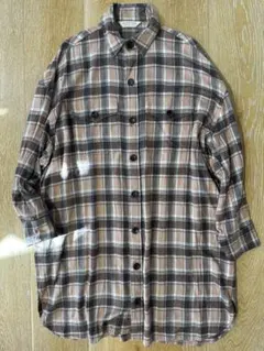 beautiful people ロングシャツ　ワンピース　ネルシャツのサムネイル