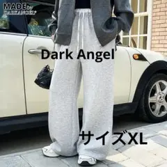 ダークエンジェル　スウェットパンツ　ワイドパンツ　杢グレー　XL　ダブルウエスト