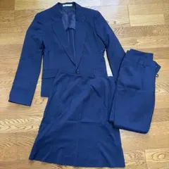 美品✨️ORIHICA セットアップスーツ ウオッシャブル ネイビー ノー