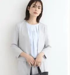 INDIVI リネンライク 麻調セットアップスーツ　ソージュ　プラステ　23区のサムネイル