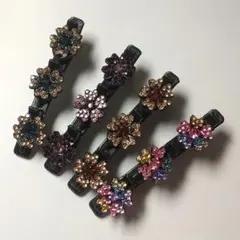 花モチーフ ヘアクリップ 4点セット！！
