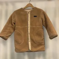 BEAMS mini キルティングとボアのリバーシブル中綿コート 130cm