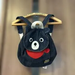 DOUBLE.B クマデザインデニムリュック　ミキハウス　ベビー　キッズ　美品