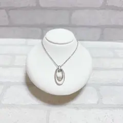 ネックレス　silver　シルバー　パール　ラウンド　シンプル　EL-0763