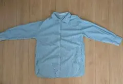 chocol raffine 青と白のストライプ長袖シャツ