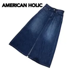 ◆AMERICAN HOLIC◆デニムロングスカート◆Lサイズ◆ヴィンテージ加工