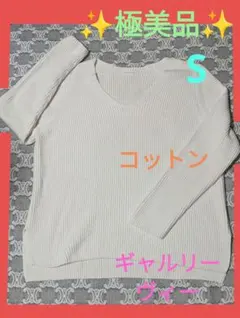 ✨極美品✨GALERIE VIE 綿ニット S プルオーバー ホワイト✨