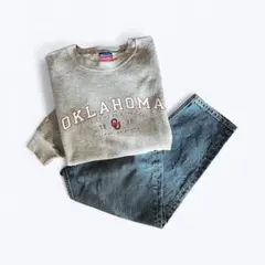【Champion】OKLAHOMAプリント　クルーネックスウェット