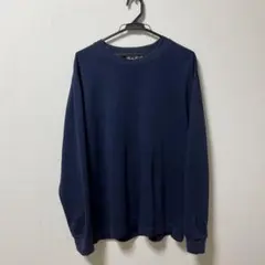 UNIQLO AIRismクルーネック長袖Tシャツ ネイビー Lサイズのサムネイル