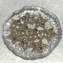 ハンドメイド 素材 カボション パーツ 星 ゴールド レジン ピアス イヤリング