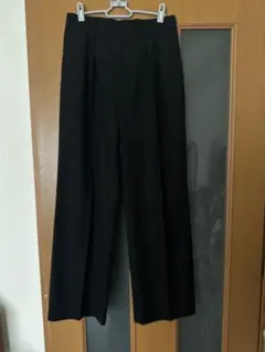 ミラオーウェン　タックワイドパンツ