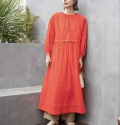 niko and... ロングシャツワンピース オレンジ L