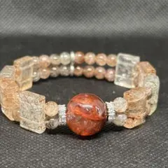 値下げ！スーパーセブン　デザインブレスレット　天然石