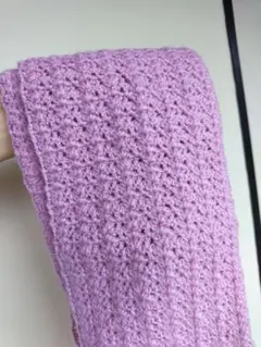 ハンドメイド　子供用マフラー　約14✕142cm　くすみピンク