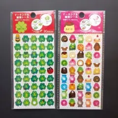 マーキング＆補強シール スイーツ＆クローバー 2枚セット 手帳用