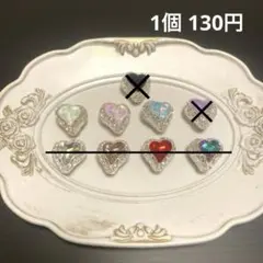 カスタムボールペン ビーズ 合金 カラフルハートビジューのクローバー 