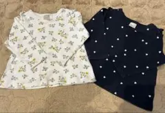 【petit main】　長袖　カットソー　2点セット 90サイズ　プティマイン