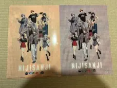 にじさんじ　クリアファイルセットとバッジ（くら寿司）