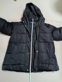 ZARA ブラック ダウンジャケット フード付き