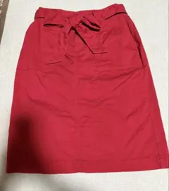 colza コルザ　タイトスカート　赤色　朱色　M 綿98%