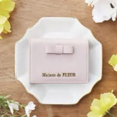 Maison de FLEUR リボン折りポケットウォレット ピンクのサムネイル
