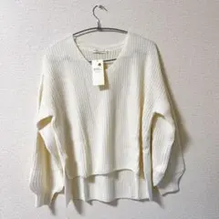 earth music & ecology 畦目立てVネックニットプルオーバー