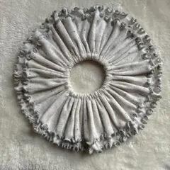 日本製つぶつぶふりふりスタイ グレー フリル フリフリ メロウ メロー リブ