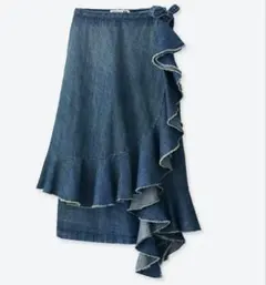 JW ANDERSON×UNIQLO デニム ラップ スカート ラッフル フリル