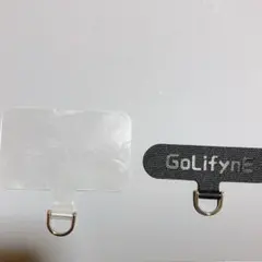 ⭐️ スマホ ストラップホルダー クリア ブラック 2個セット