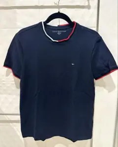 【美品】トミーヒルフィガー Uネックシャツ 通気性抜群 ネイビー Sサイズ