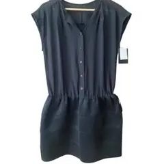 新品　異素材ドッキングワンピース　シフォン　ダンボール