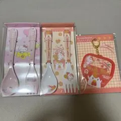 からあげクン ハローキティ アクリルマスコット カトラリーセット