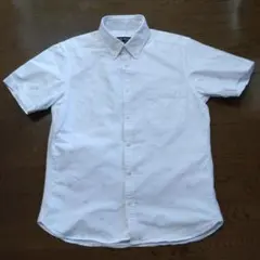 BEAMS ホワイト刺繍ボタンダウンシャツ M