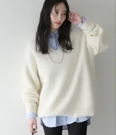 ジャーナルスタンダード ハミルトンウール アルパカ混 Vネック ニット 羊毛