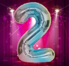 ナンバーバルーン 誕生日 2 飾付け お祝い 記念日 数字 レインボー 還暦