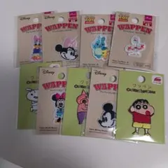 クレヨンしんちゃん・トイ・ストーリー ワッペン9個セットアイロン接着