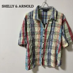 大きめ✨【4X】SHELLY & ARNOLD 半袖チェックシャツ ビックサイズ