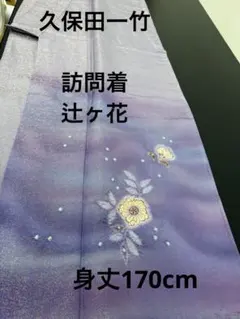 419)着物　訪問着　久保田一竹　辻ヶ花　ぼかし　正絹　身丈170cm